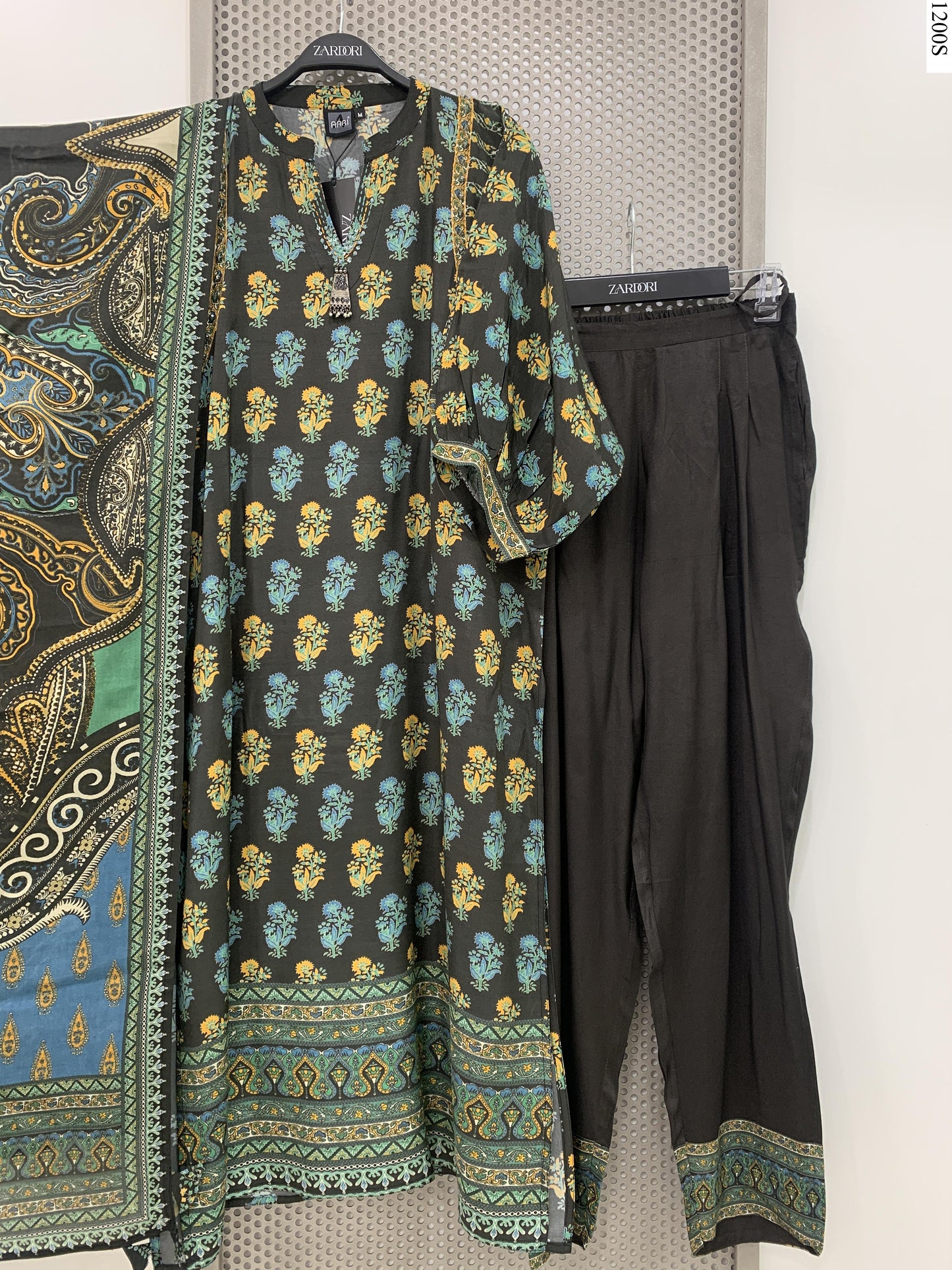 3Pcs Suit - 8855 AR BK
