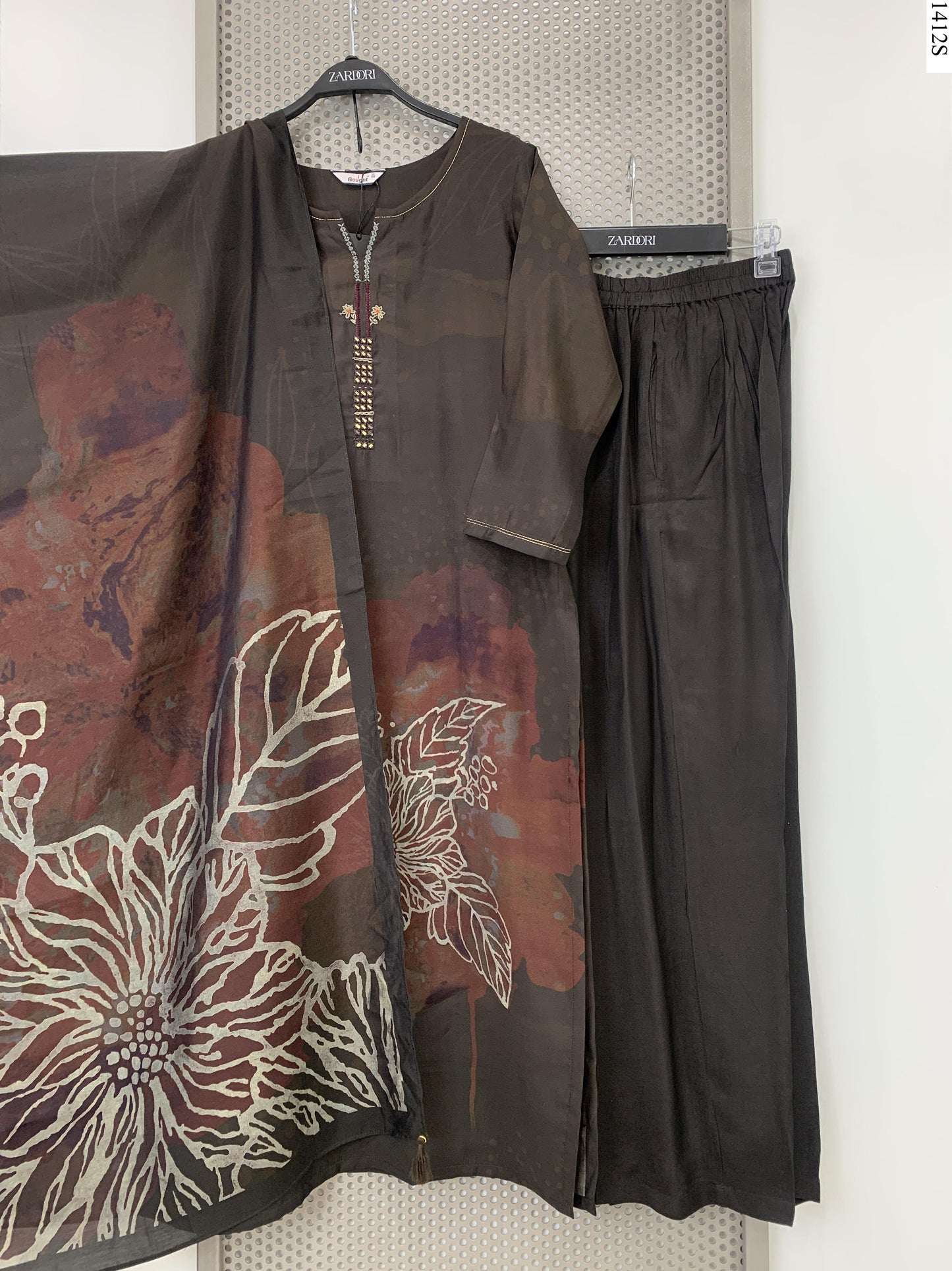 3Pcs Suit - AJS1829 IB BR