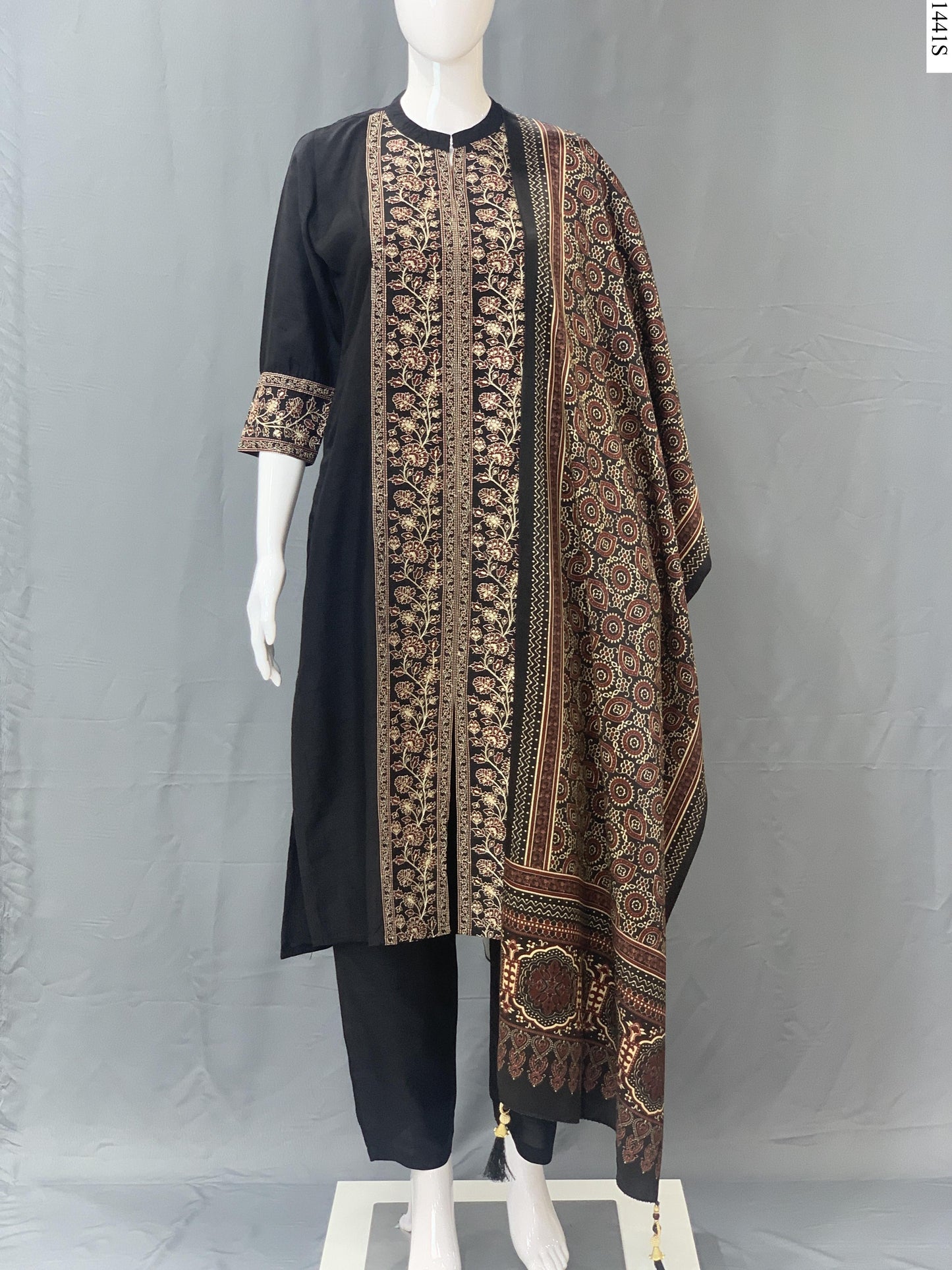 3Pcs Suit - 6713 AR BK