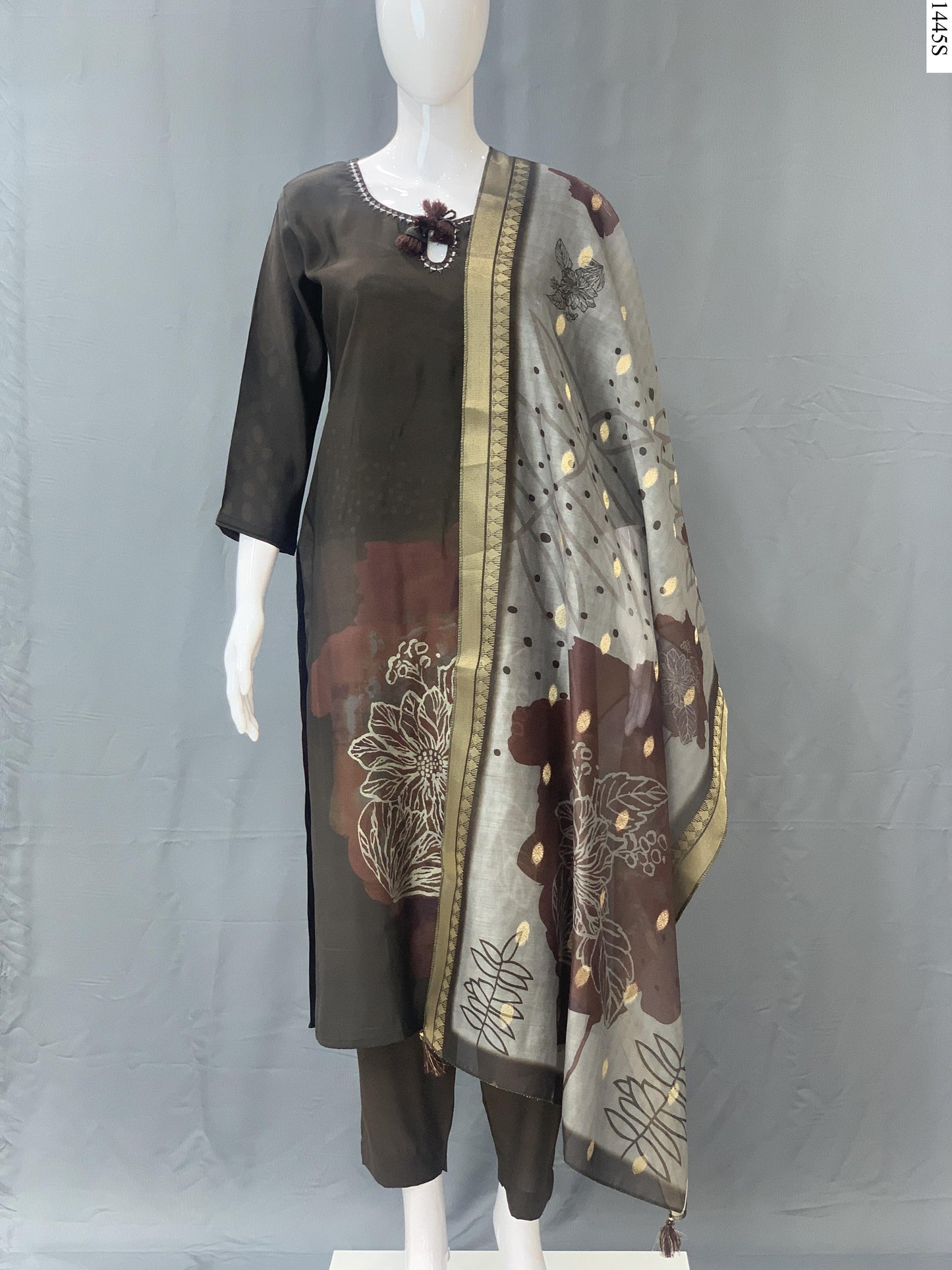 3Pcs Suit - 1445S PD BK