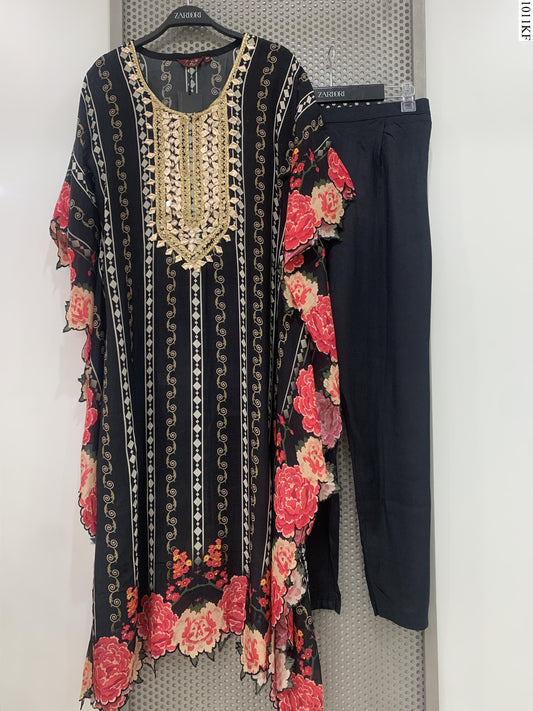 Kaftan Set - K7840 FW BK
