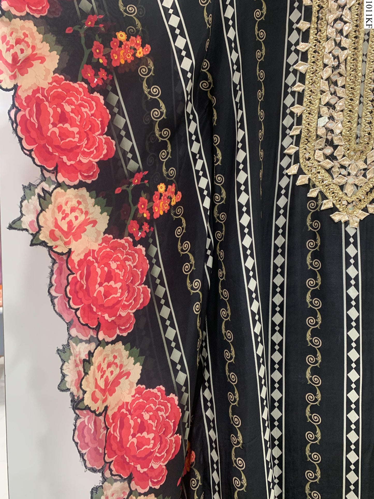Kaftan Set - K7840 FW BK