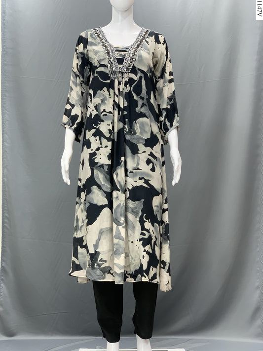 2Pcs Suit - 7134 FW BK