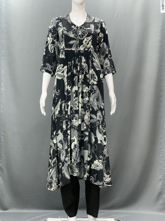 2Pcs Suit - 7426 FW BK