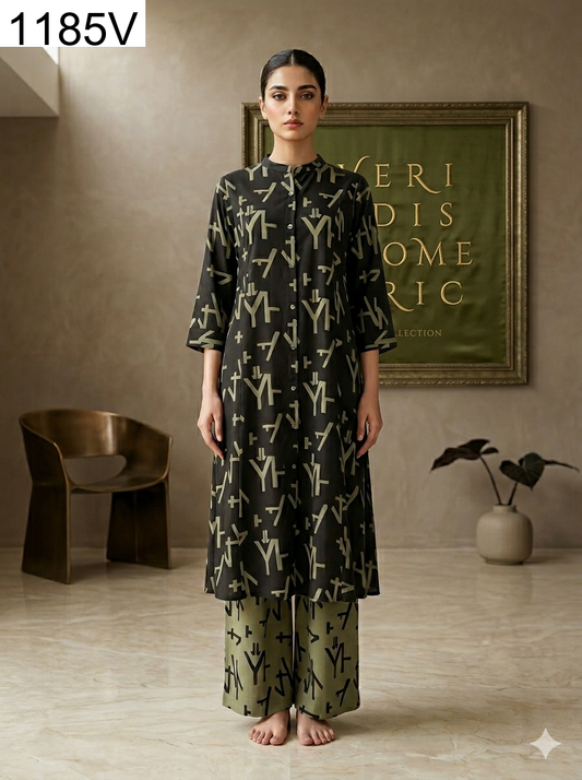 2Pcs Suit - 3605 BE BK
