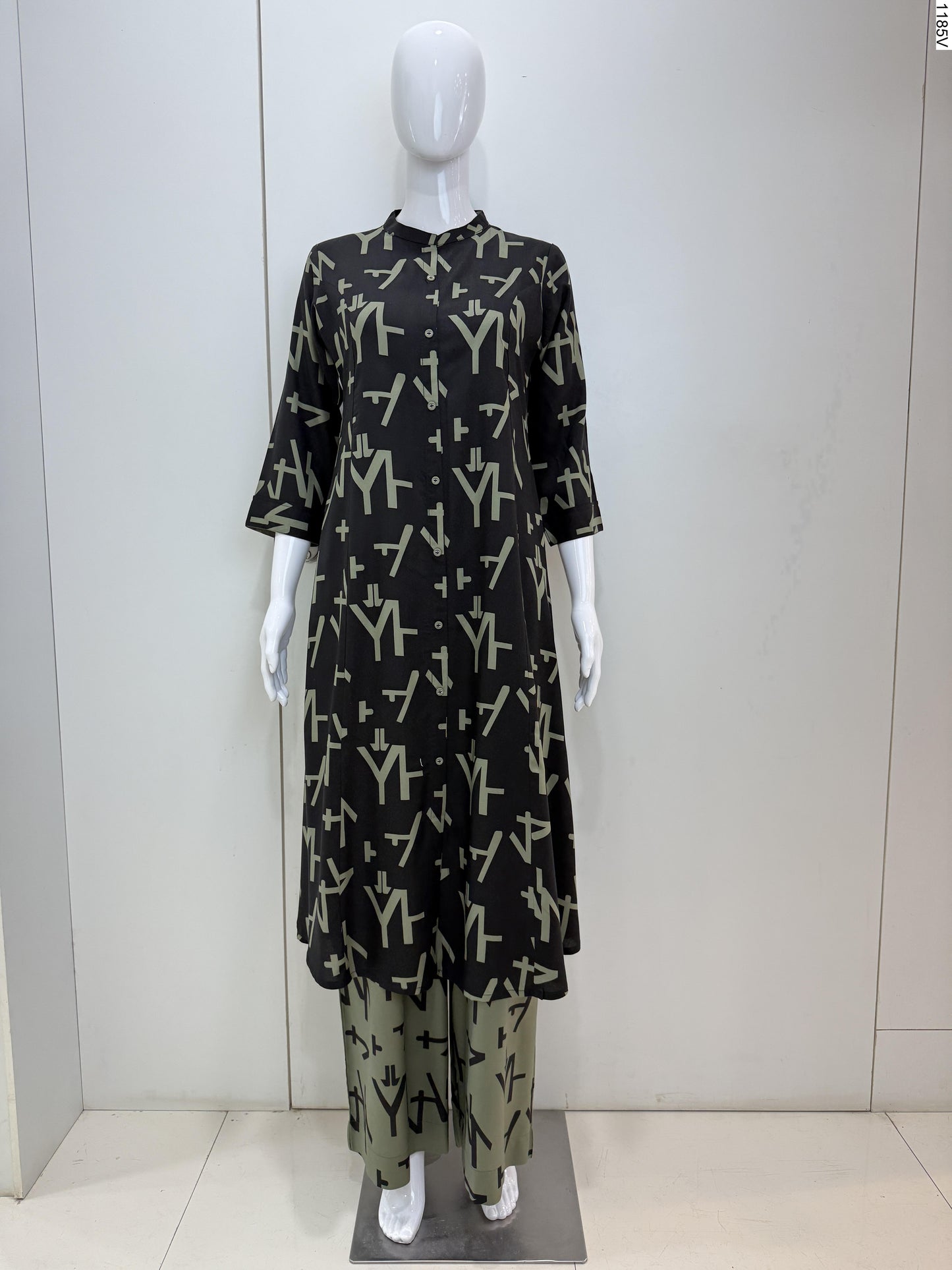 2Pcs Suit - 3605 BE BK