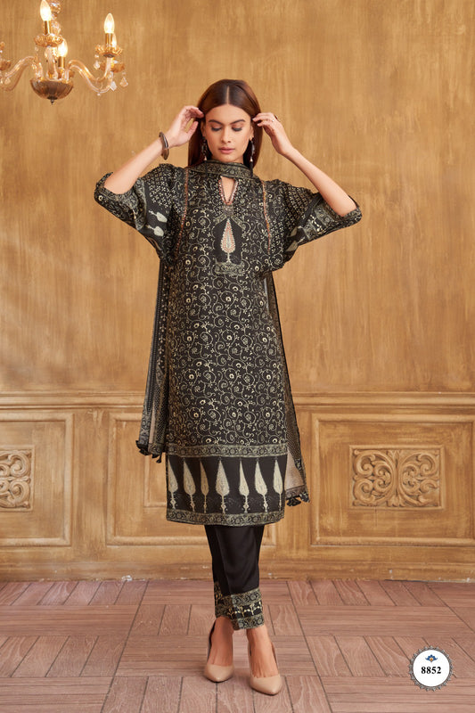 3Pcs Suit  - 8852 AR BK
