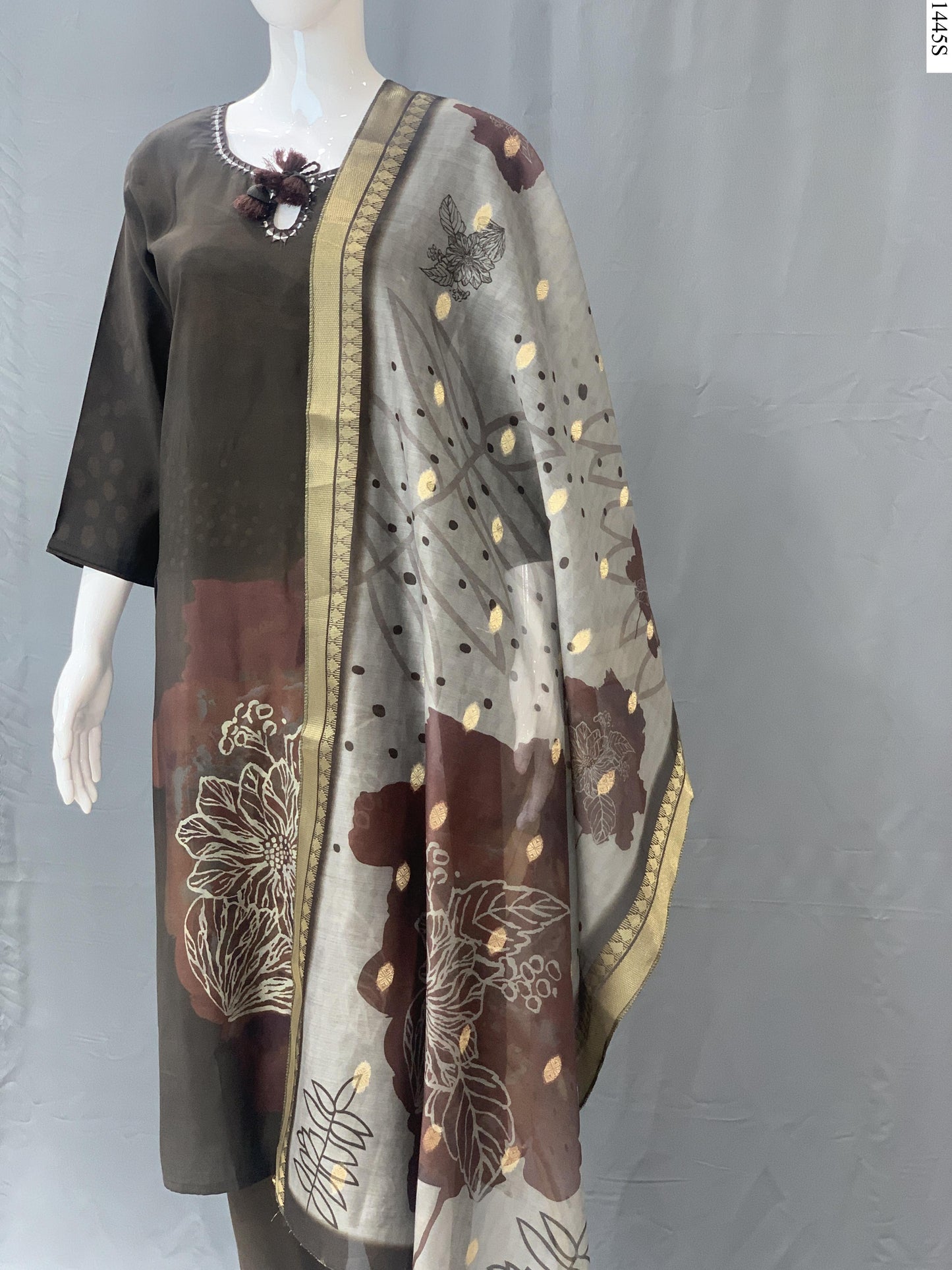 3Pcs Suit - 1445S PD BK