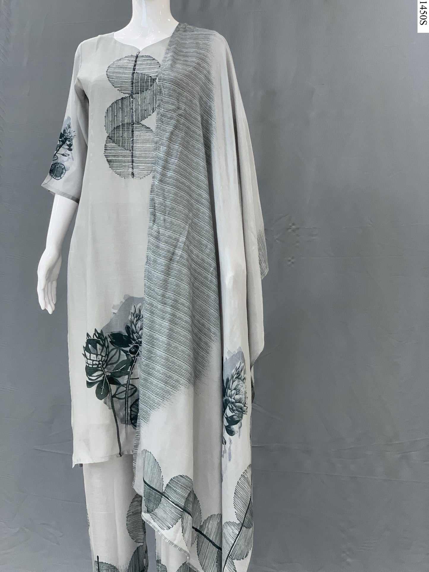 3Pcs Suit - 2041 JAL GY