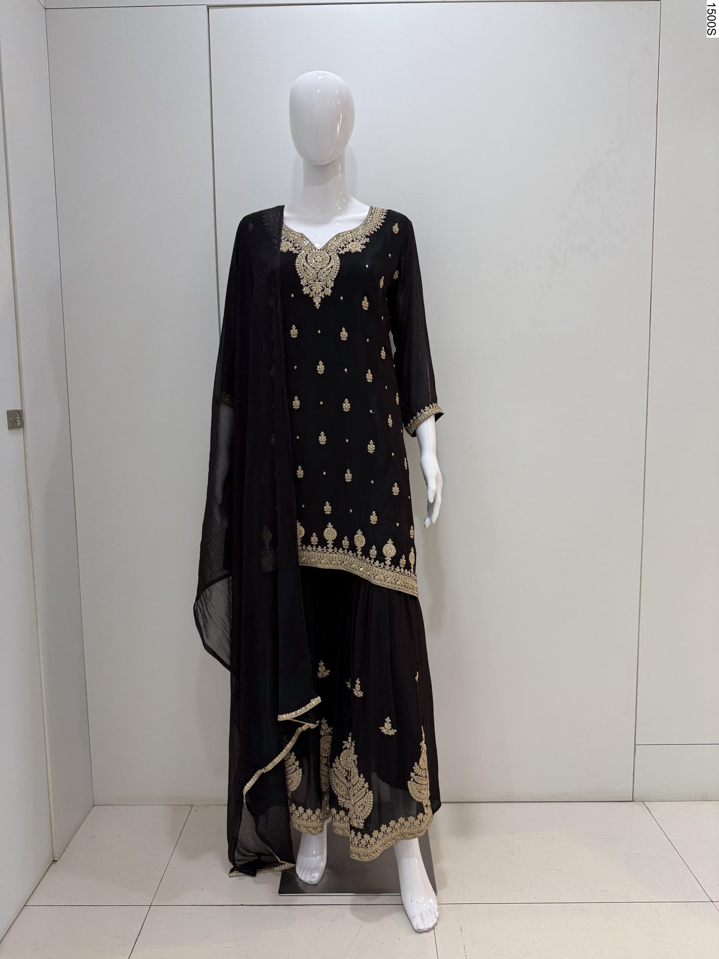 3Pcs Suits - 7277 JN BK 8