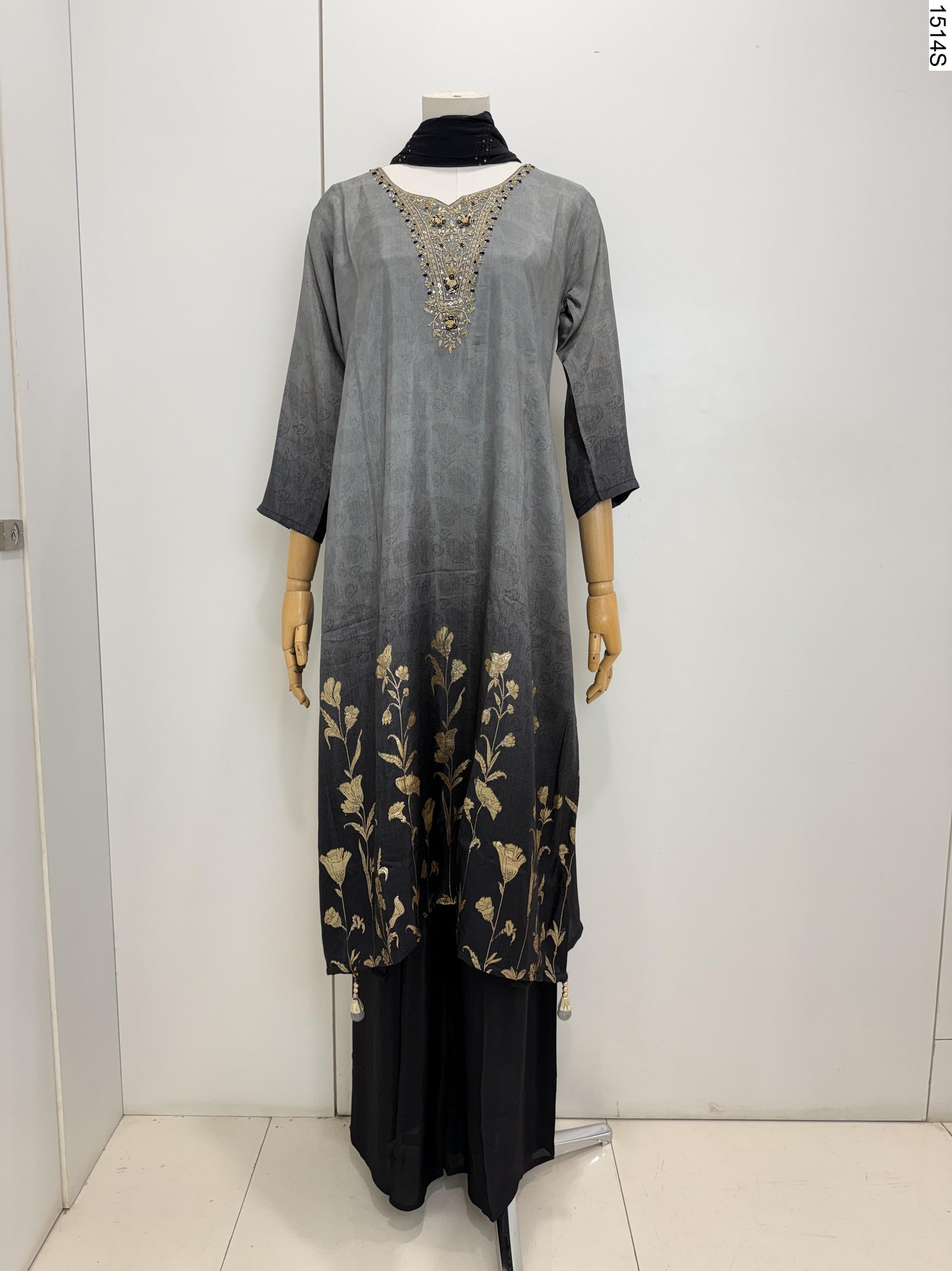 3Pcs Suit - G1648 GA BK