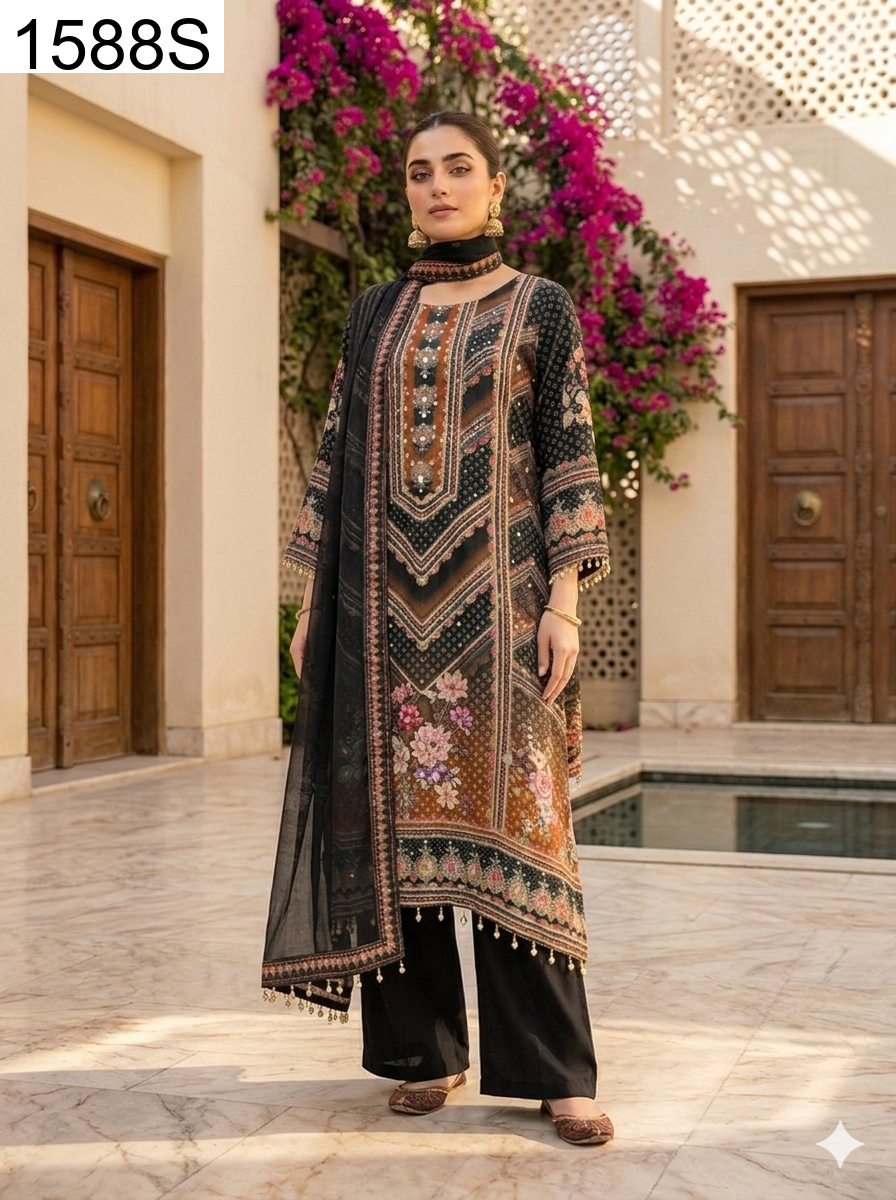 3Pcs Suit - S-14 IA BK