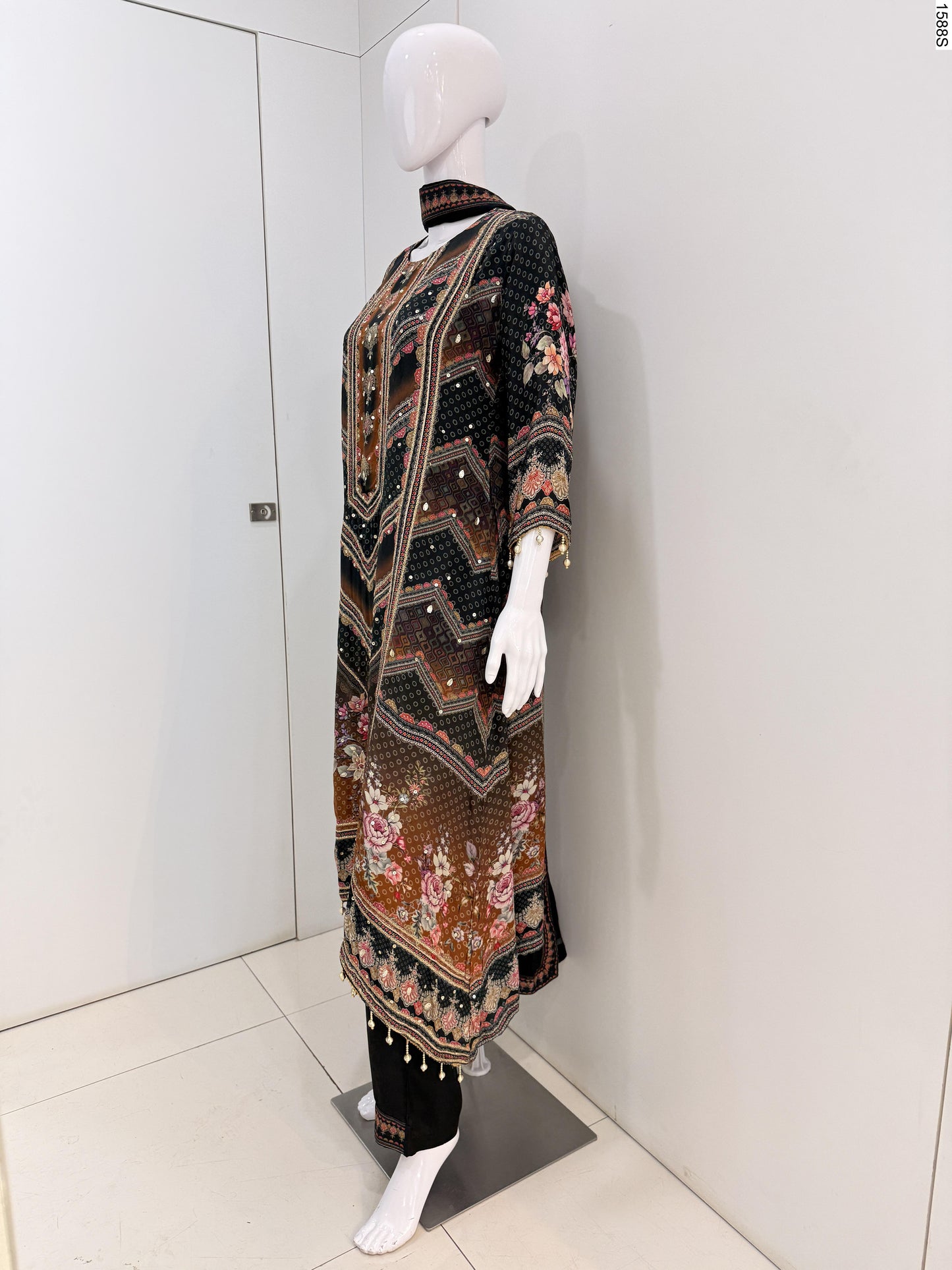 3Pcs Suit - S-14 IA BK